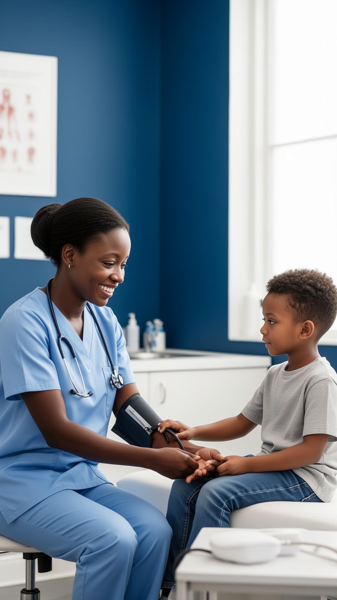 A Siyaphola nurse caring for a young patient